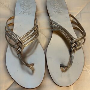 Vince Camuto Strappy Silver Sandals